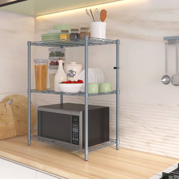 TUNEHOME Metal Kitchen Cabinet