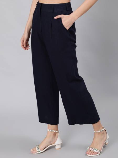 Jaipur Kurti Flared Women Blue Trousers