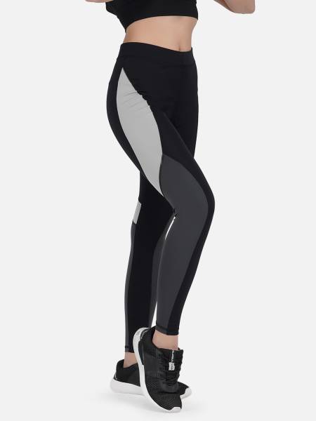 IMPERATIVE Color Block Women Black Tights