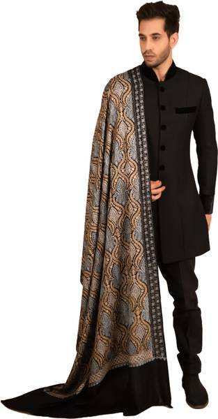 Shal--Pashm Wool Embroidered Men Shawl