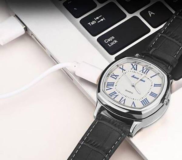 Rechargeable shop analog watch