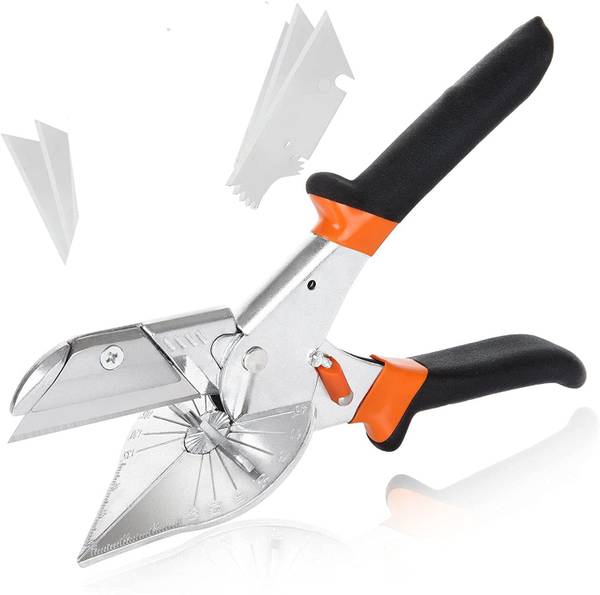 uptodatetools Angle Miter Shear Cutter, 45 to 135 Degree, Trunking Shear for Angular Cutting Moulding and Trim, Cutter Hand Tool, Miter Scissors with ...