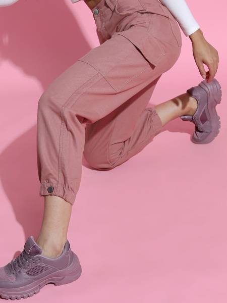 Tokyo Talkies Jogger Fit Women Pink Jeans