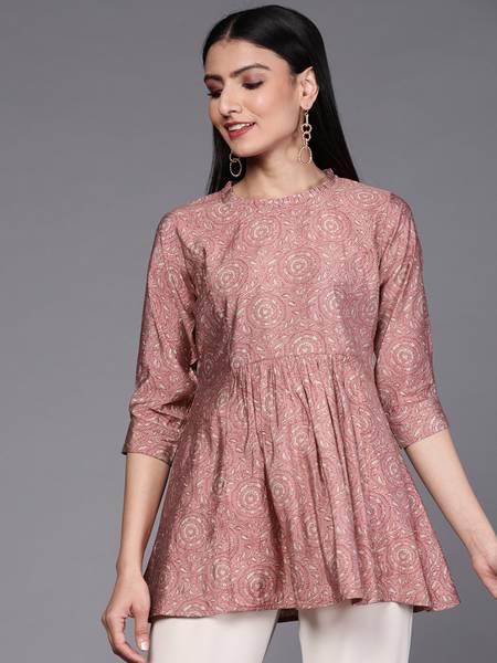 LIBAS Women Floral Print Flared Kurta