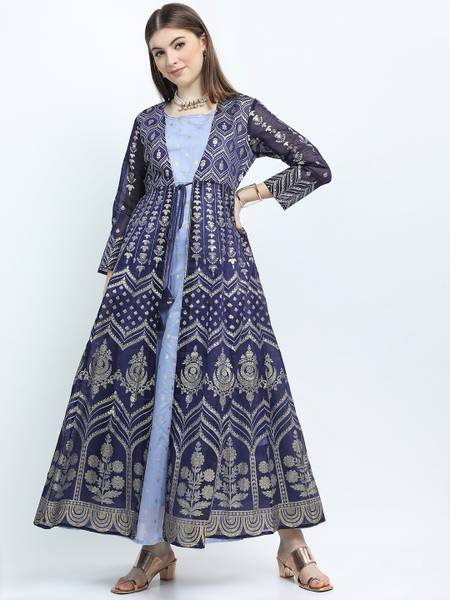 Vishudh Women Kurta Ethnic Jacket Set