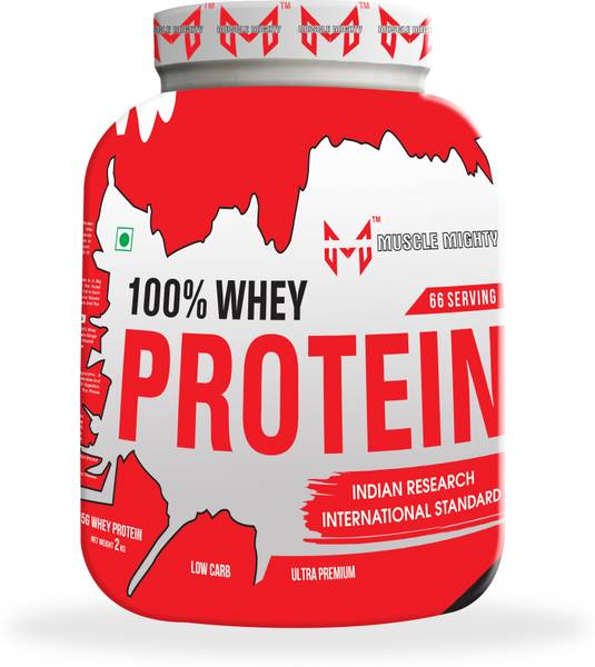 Muscle Mighty 100% Whey Protein-2Kg(Chocolate) Whey Protein