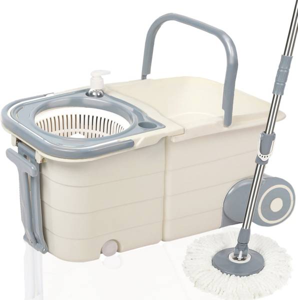 VMOP Premium Twin Double Spin Bucket Wheel Mop (( 6 Months Warranty on