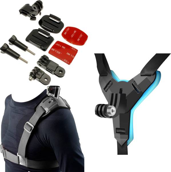 quikprof Shoulder Strap Chin Holder And Helmet Mount Kit Hook For GoPro/SJCAM/Xiaomi Strap