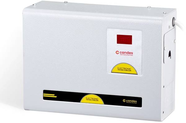 Candes Crystal VS-4100ms Voltage Stabilizer for 4kVA (100V to 285V) Wide Working Range best for Inverter AC, Split, Windows AC for 1.5 Ton  (Grey)