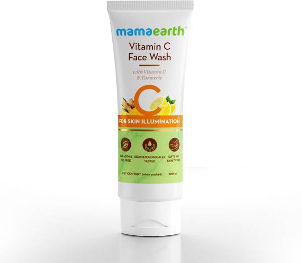 Mamaearth "Vitamin C with Vitamin C and Turmeric for Skin Illumination - 100ml " Men & Women All Skin Types Face Wash