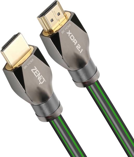 ZeniQ HDMI Cable 3 m 8K Certified HDMI 2.1 3 Meters, XDR 2.1, 4K 120hz, 48Gbps, HDR, eARC
