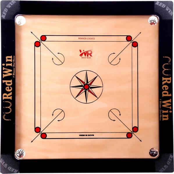 red win Wooden Carrom Board (36 Inch) ( TournameNT( FREE INSIDE Carrom Coins & Strikers) 36 cm Carrom Board