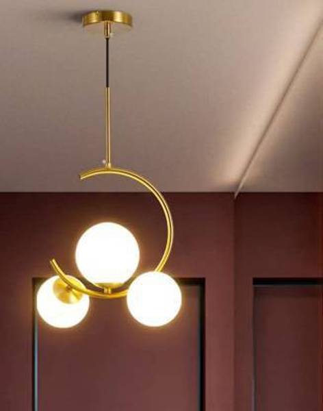 Online Generation 1 LAMP DOOM GLASS GOLD FINISH Hanging Light (Bulb Not Included) Ceiling Lamp Chandelier Ceiling Lamp