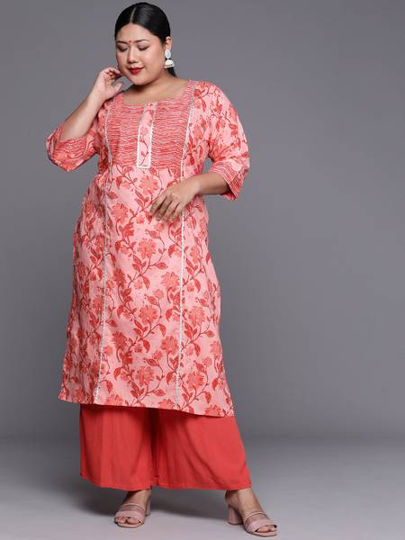EXTRA LOVE BY LIBAS Women Printed Straight Kurta Price History