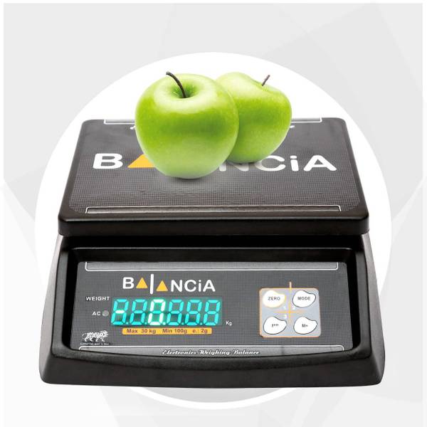 NIVAYO Balancia 30kg Double Display High Quality Weight Machine (New Model) For Kitchen/Shop With Power Adapter & 4V Re-Chargeable Battery Weighing Sc...