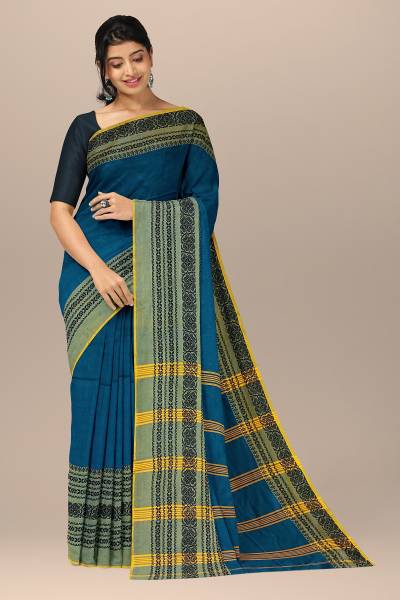 Bong ButiQ Woven Tant Handloom Cotton Blend Saree