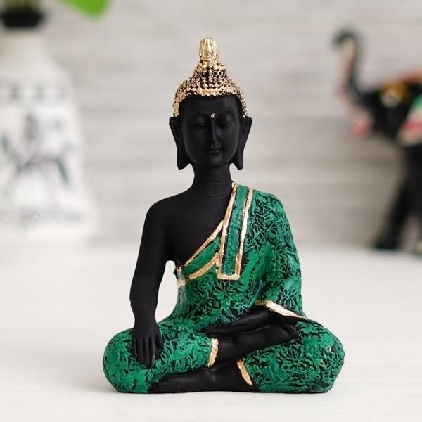 Royalbox Buddha Statue For Home Living Room Vastu Statue Decorative Showpiece - 13 cm