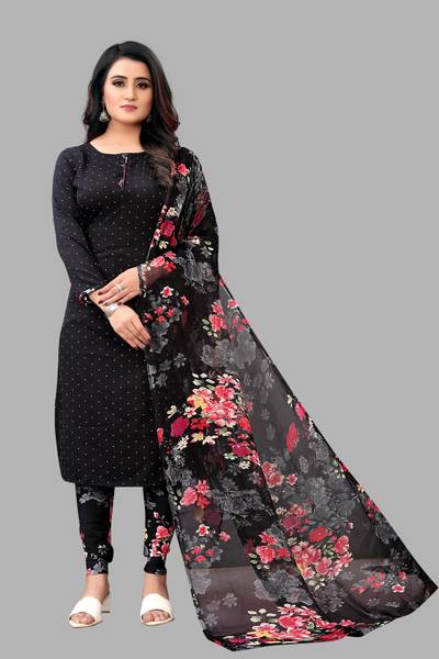 ANAND Crepe Floral Print Salwar Suit Material