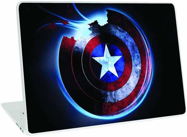 Galaxsia Captain America Shield Vinyl Laptop Skin/Sticker/Cover/Decal Compatible vinyl Laptop Decal 17.3