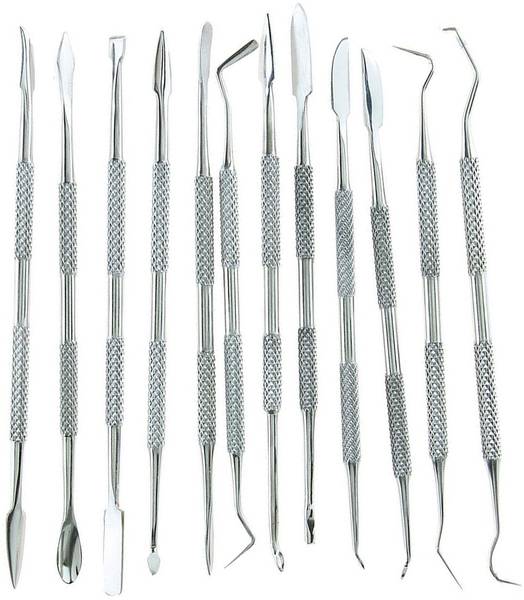Luxuro Dental Wax Knife Kit Metal Wood Wax Carver Jewelry Tool Set Of