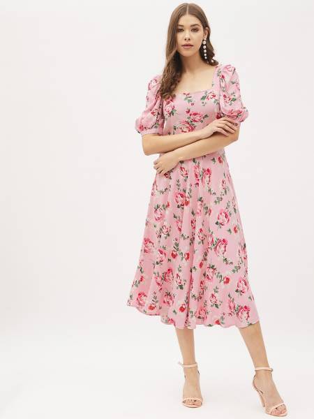 HARPA Women Fit and Flare Pink Dress - Price History