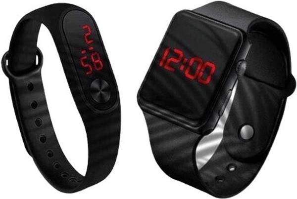 APPLE SQUIRE LED AND M2 LED WATCH BLACK Digital Watch For Men