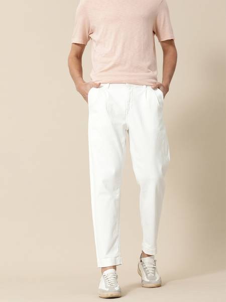 Mr Bowerbird Tapered Fit Men White Jeans