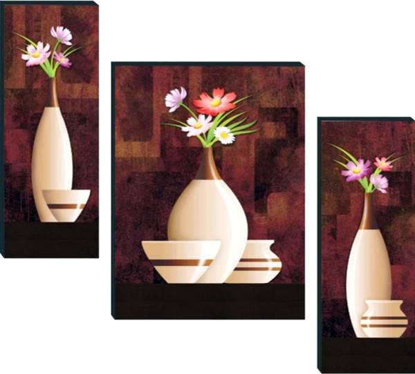 SRAF Beautiful Pot Set of 3 Digital Reprint 11 inch x 17 inch Painting