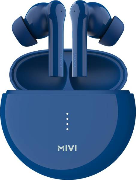Mivi DuoPods F60 ENC with 50+ Hrs Playtime| Made in India | Powerful Bass | 4 Mics Bluetooth Headset  (Blue, True Wireless)