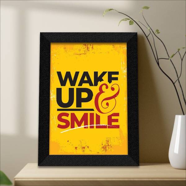 saf Motivational quotes UV textured Wall Painting with Frame Digital Reprint 14 inch x 11 inch Painting