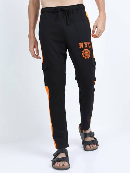 HIGHLANDER Printed Men Black Track Pants