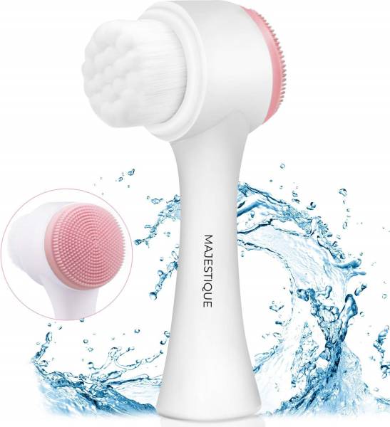 MAJESTIQUE Deep Pore Cleaning Face Brush ( WHITE & PINK ) )