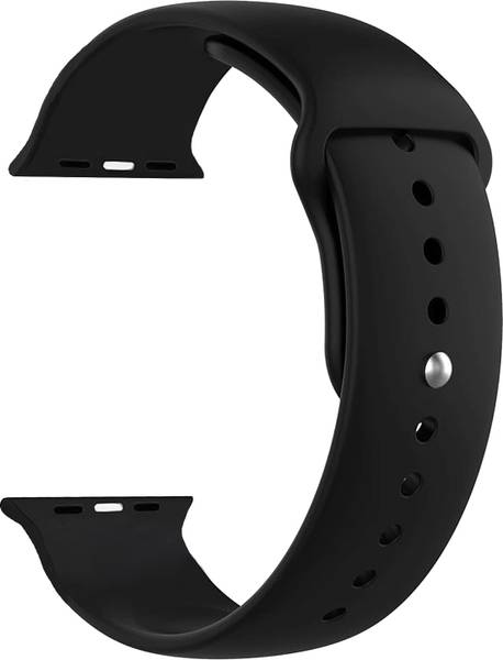 ACM Sliding Watch Strap Silicone Belt for Boult Crown Smartwatch Band Black Smart Watch Strap
