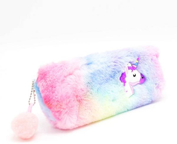 Neel Unicorn Pencil Pouch Storage Bag Travel Pouch for Girls Soft Cute Cotton Pouch Unicorn Fur Pouch Stationery Pouch for School Pouch for Students M. Price History