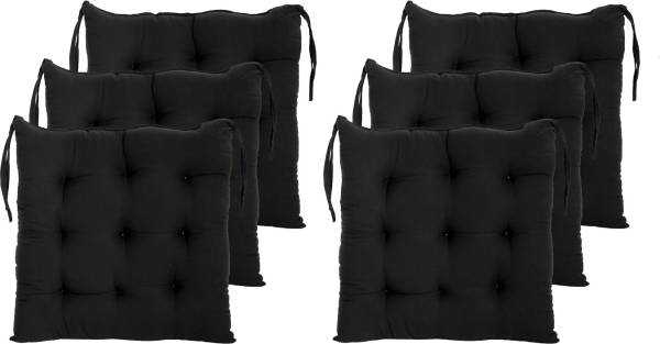 AMAK INC Microfibre Solid Chair Pad Pack of 6