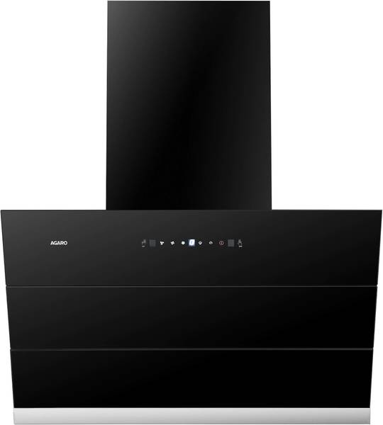 AGARO Royal Kitchen Chimney 60 cm 1350 m3/hr Auto-Clean Kitchen Hood Auto Clean Wall Mounted Black 1350 CMH Chimney