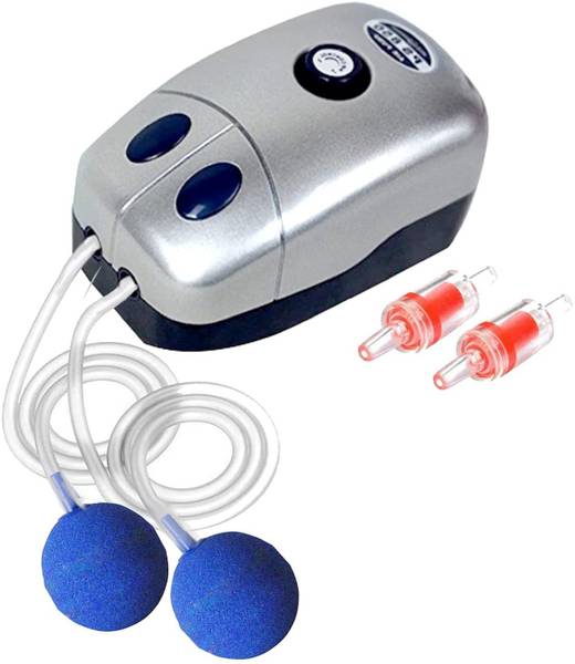 Jainsons Pet Products PS-850 Oxygen Air Pump 5.1W, with Dual Outlet Adjustable, 500 L/H Air Flow, Air Aquarium Pump