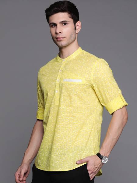 Indo Era Men Printed Straight Kurta