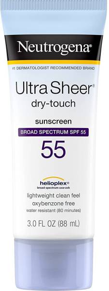 NEUTROGENA Sunscreen - SPF 55 Ultra Sheer Dry-Touch Sunscreen Lotion, SPF 55 - 88ml
