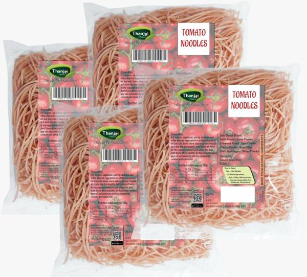 THANJAI NATURAL Tomato Noodles 180g X 4 (720g) of Natural Processed Noodles No Maida & No MSG| Instant Noodles Vegetarian