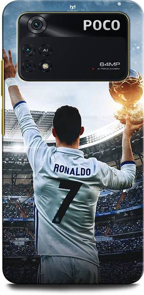 ORBIQE Back Cover for POCO M4 Pro CRISTIANO RONALDO, RONALDO 7, CR, 7, FOOTBALL, SPORTS, REAL MADRID