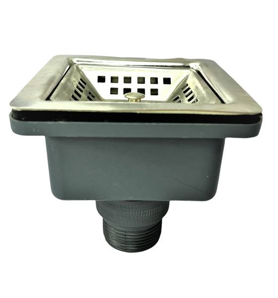 Kyari - EXTRA HEAVY Premium Square Sink Waste Coupling With Reducer For Kitchen Sink / Wash Basin / Drain Flange Faucet