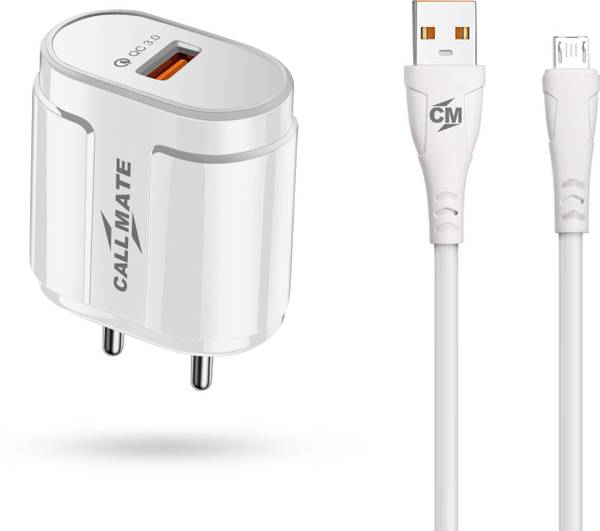 Callmate 12 W Qualcomm 3.0 3.1 A Wall Charger for Mobile with Detachable Cable