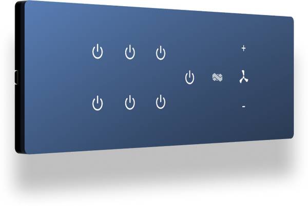 iotics 8 Module 7 Lights and Fan Control Smart Wifi Touch Switch (Blue) Smart Switch