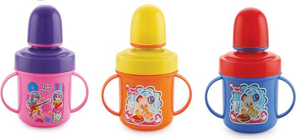 Nabhya Combo Of 3 Stainless Steel Plastic Baby Spout Sipper for Kids-250ML(Pack Of 3)