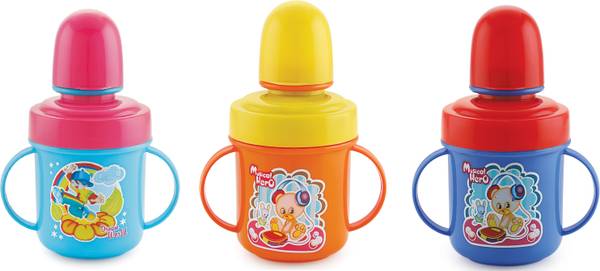 Nabhya Combo Of 3 Stainless Steel Plastic Baby Spout Sipper for Kids-250ML(Pack Of 3)