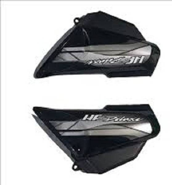 ARPIT ENTREPRISE Side Panel For HF Deluxe (Black/Silver) Bike Crash Guard