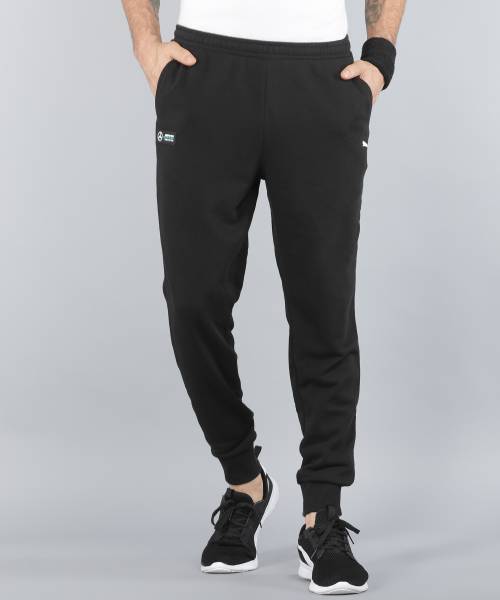 Puma solid men's discount black track pants