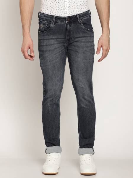 CANTABIL Regular Men Dark Grey Jeans