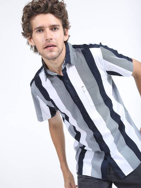 HIGHLANDER Men Striped Casual Multicolor Shirt